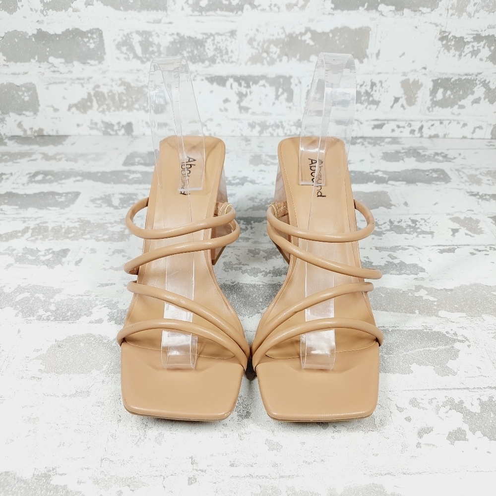 New Abound Austyn Brown Tubular Strap Block Heel Sandals A931 - Picture 7 of 10